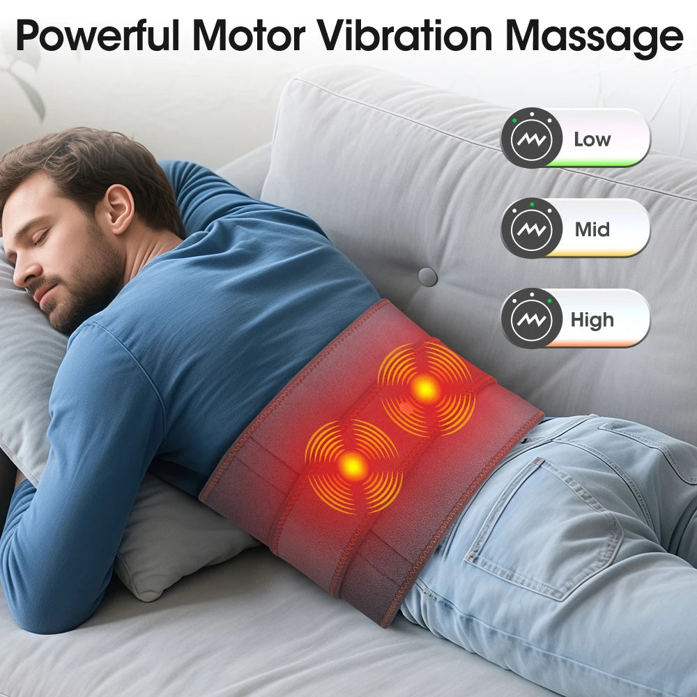 Moajaza Wireless Heating Waist Massager With Red Light Therapy And Vibration