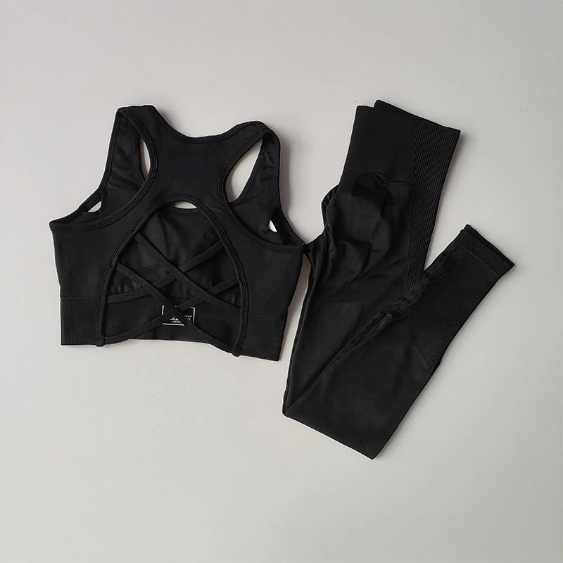 SKINOFSKIN 2-Piece Sports Bra Set For Women Yoga And Running