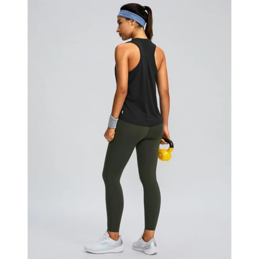 Women's Racerback Athletic Tank Top for Yoga and Running