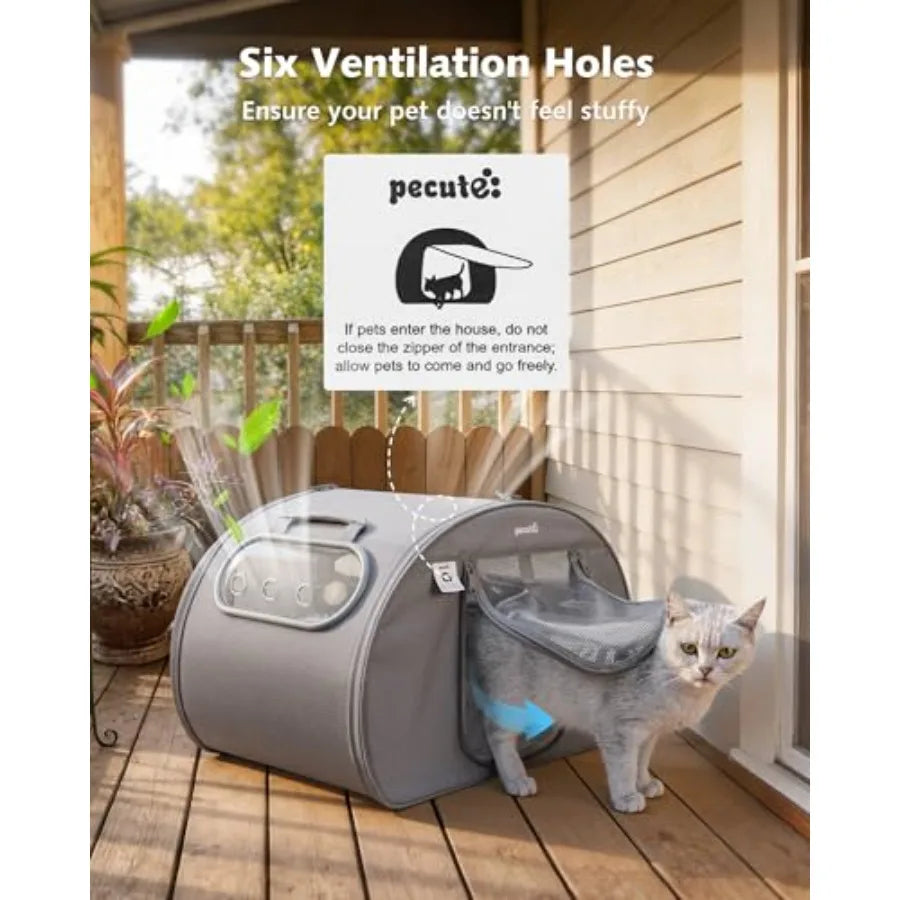 Cooling Cotton Cat House With Mat For Pets Indoor Bed