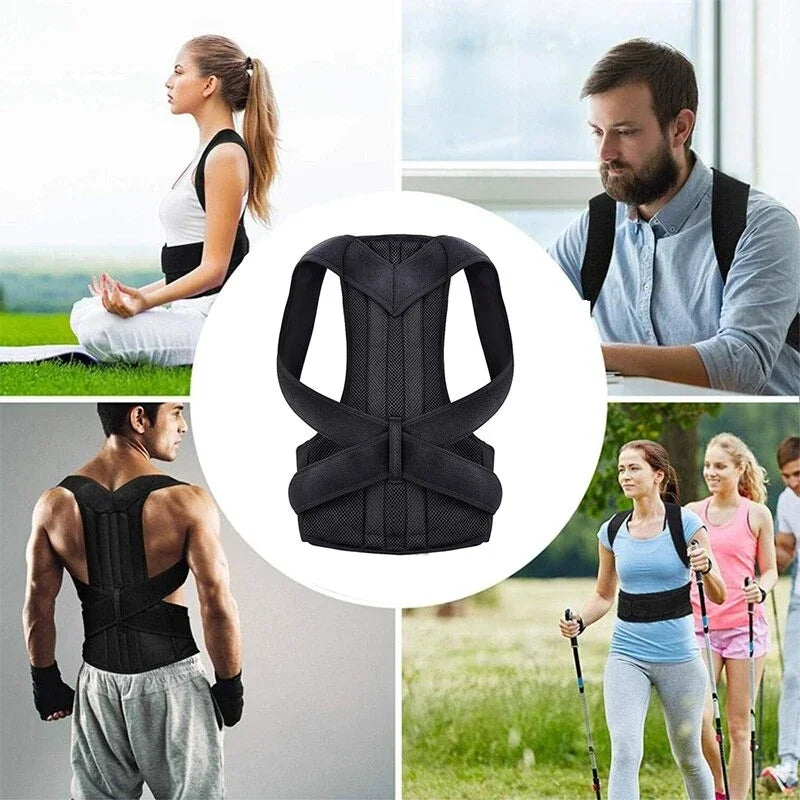Reinforced Belt Lumbar Posture Corrector Vest With Adjustable Back Support