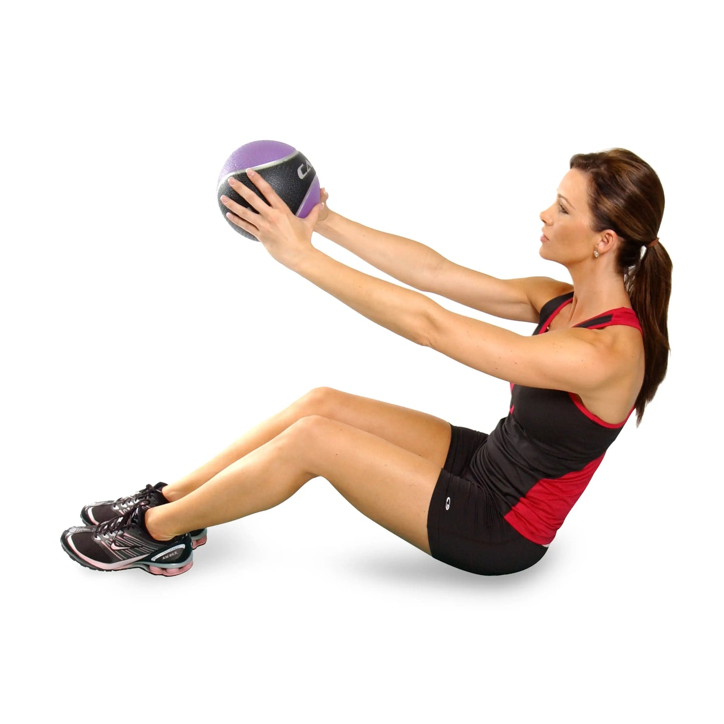 8lb Rubber Medicine Ball, Textured Grip for Strength Training, CrossFit & Gym Workouts, Durable & Bounce Resistant