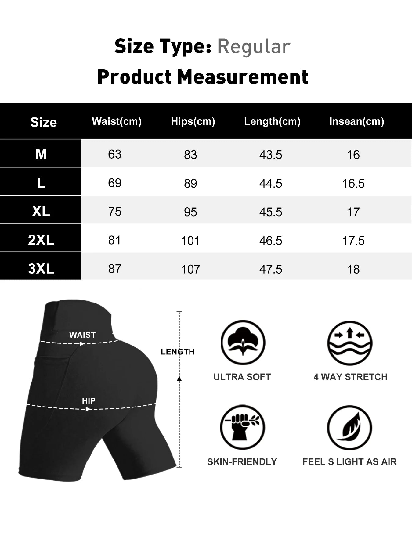 5 Pack Women High Waisted Biker Shorts With Pockets