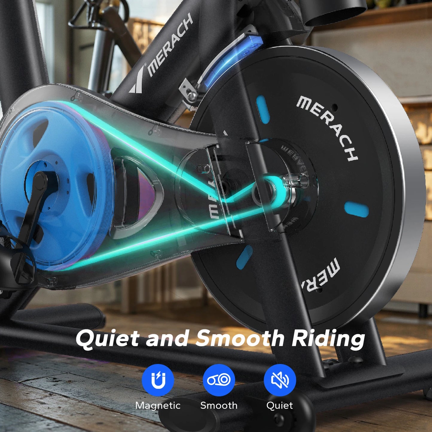 Merach Magnetic Stationary Bike With Exclusive App And Low Noise