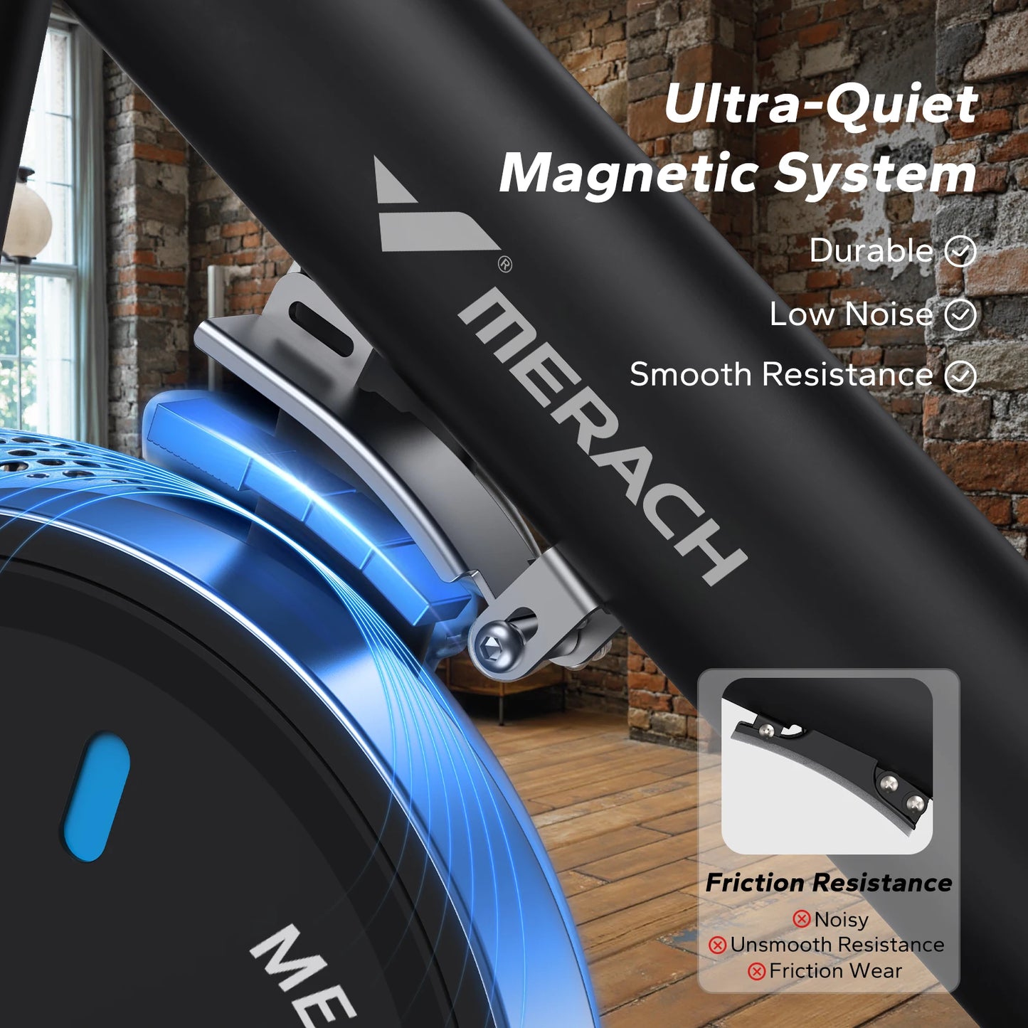 Merach Magnetic Stationary Bike With Exclusive App And Low Noise