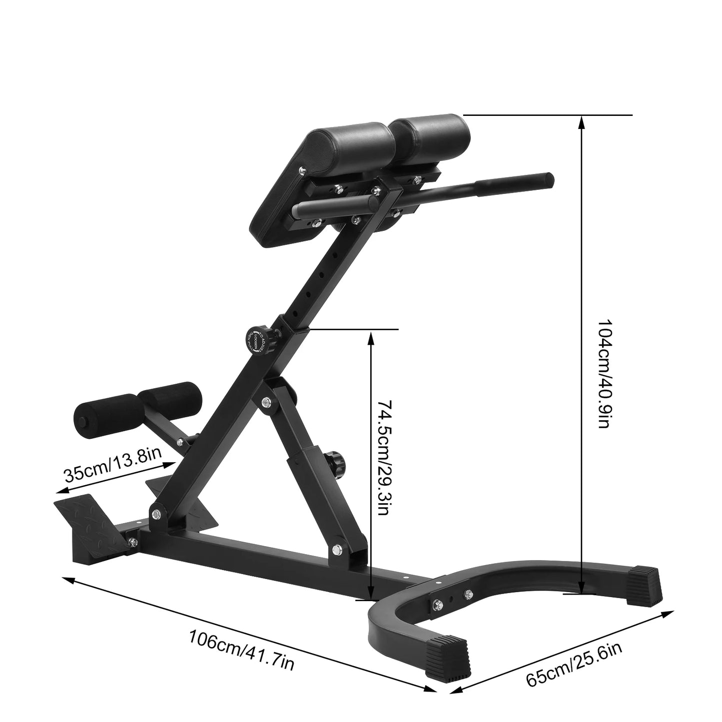 Folding Roman Chair Back Extension Bench Hyperextension For Home Gym
