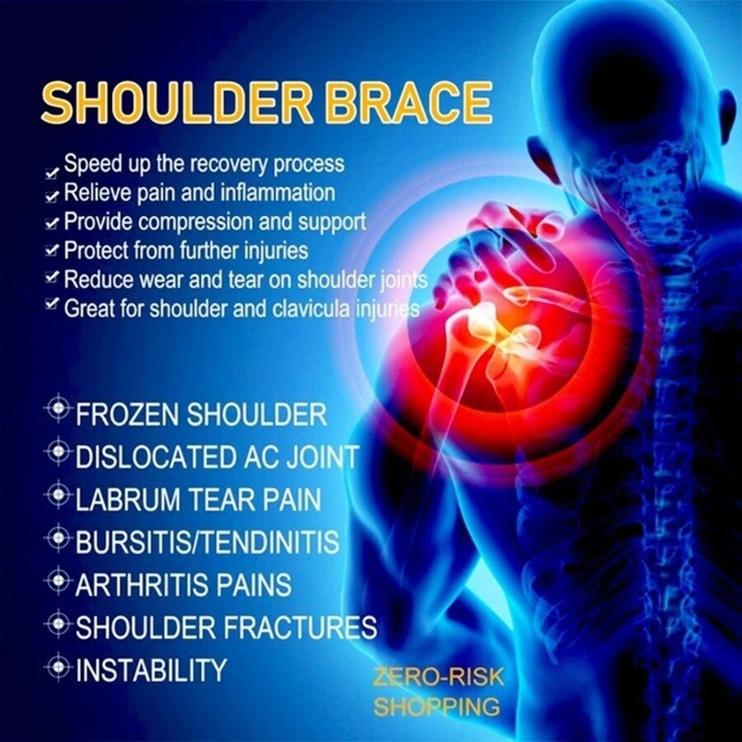 Self Heating Shoulder Strap For Cervical Pain Relief Unisex