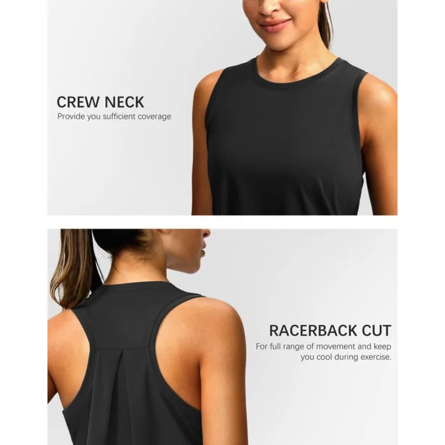 Women's Racerback Athletic Tank Top for Yoga and Running