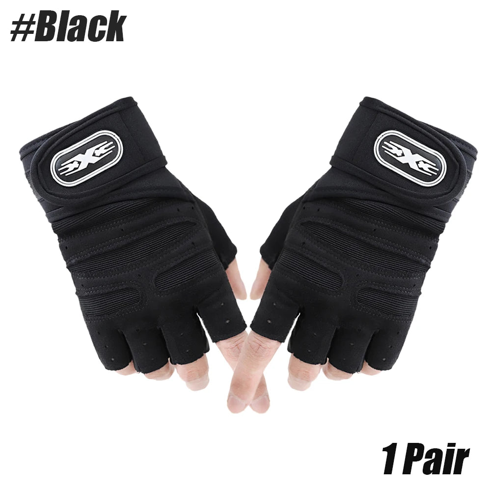 Antislip Weightlifting Gloves With Palm Protection For Gym