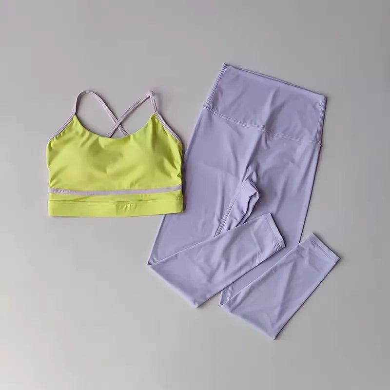 Yoga Set 2-Piece Women's Leggings and Sports Bra