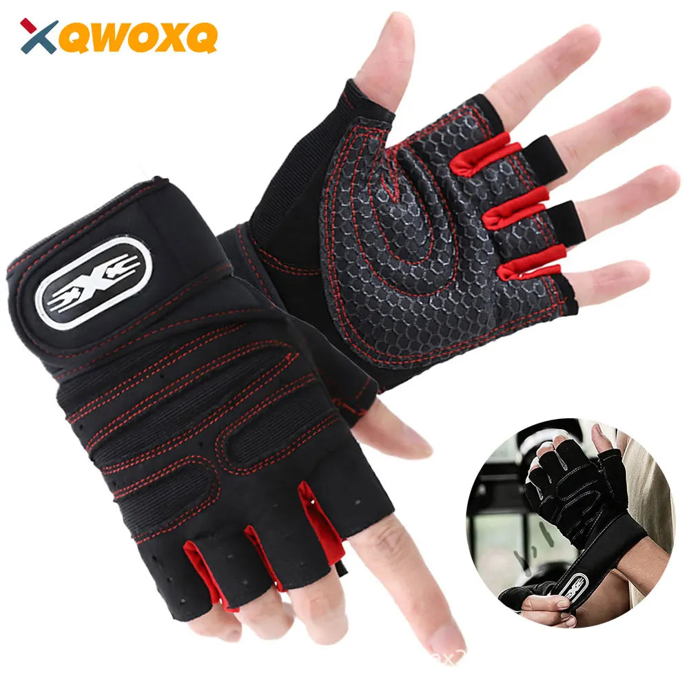 Antislip Weightlifting Gloves With Palm Protection For Gym