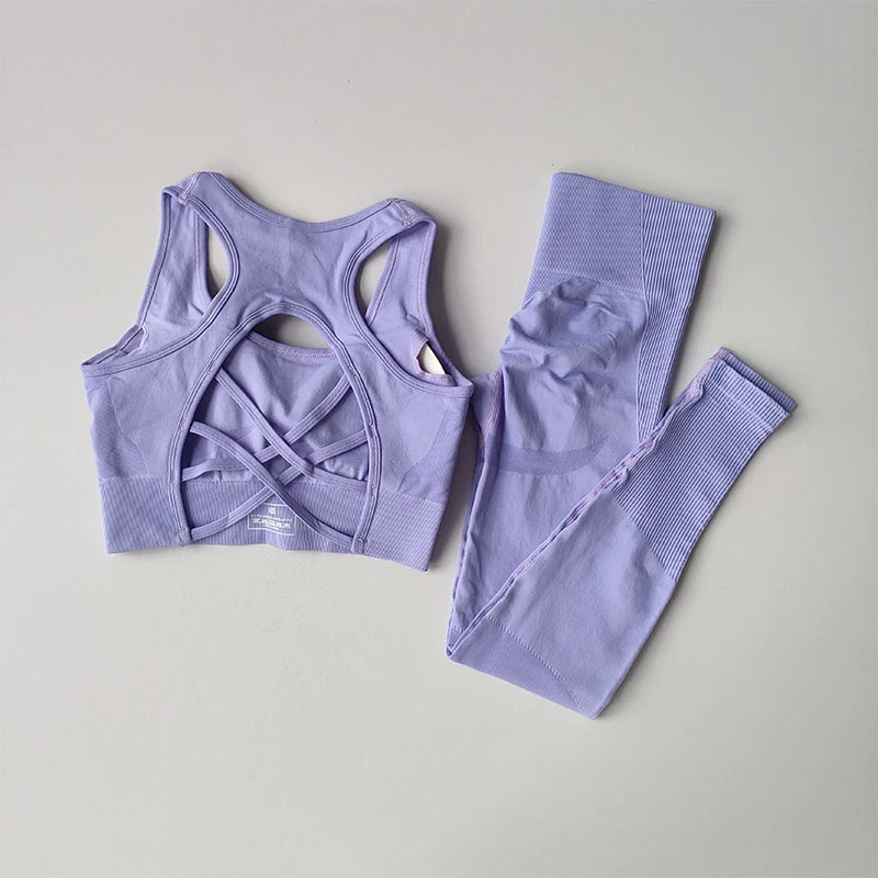 SKINOFSKIN 2-Piece Sports Bra Set For Women Yoga And Running