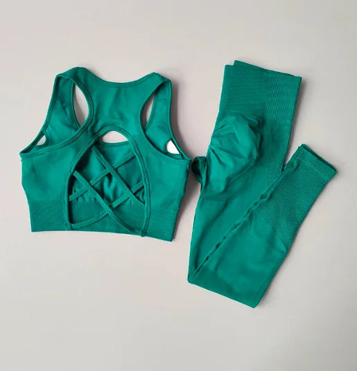 SKINOFSKIN 2-Piece Sports Bra Set For Women Yoga And Running