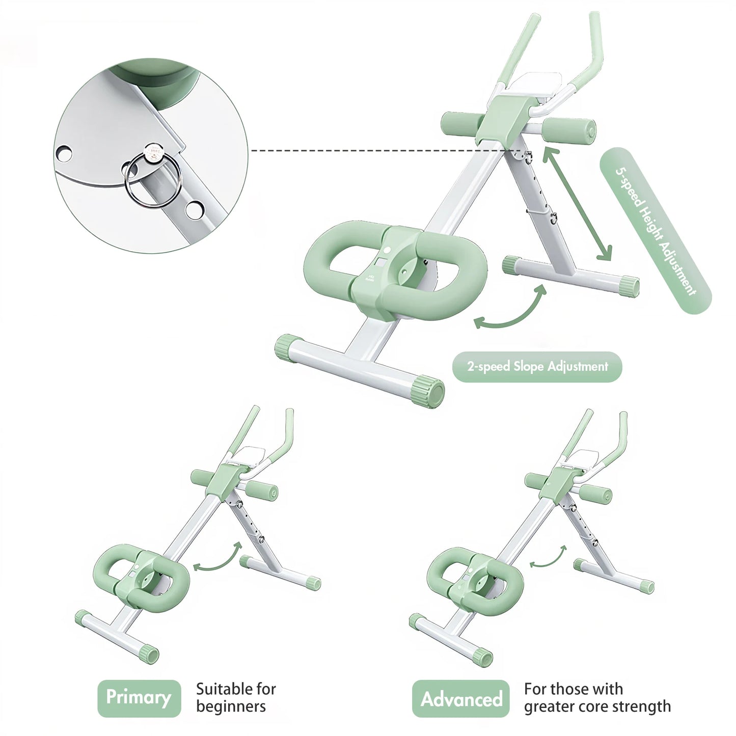 Abdominal Folding Crunch Trainer Core Machine For Home Gym