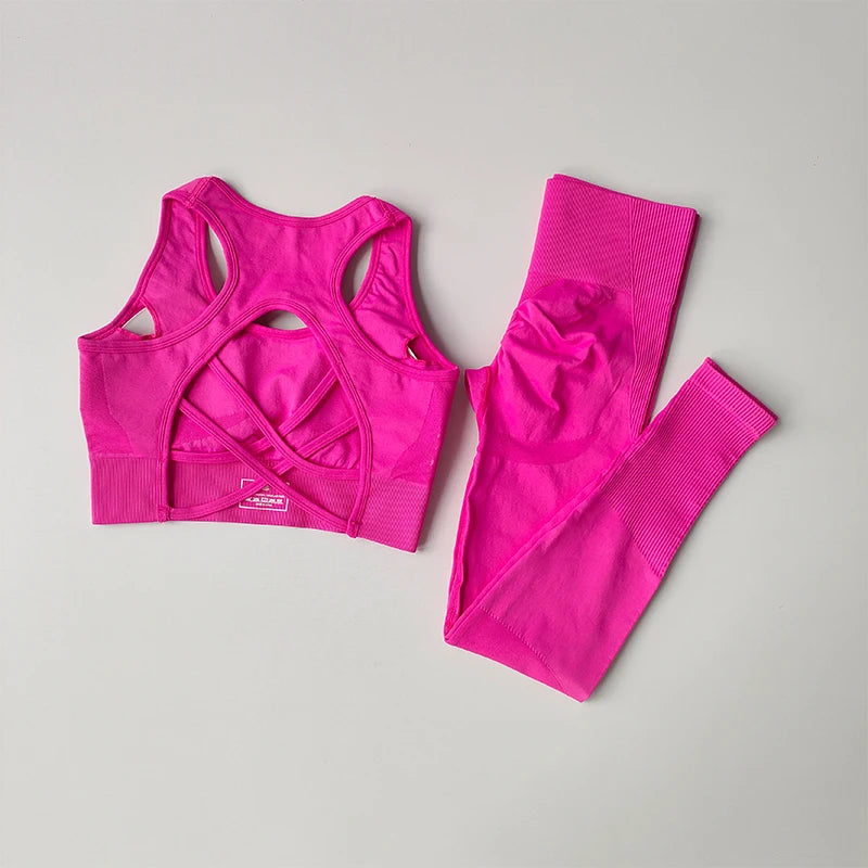 SKINOFSKIN 2-Piece Sports Bra Set For Women Yoga And Running