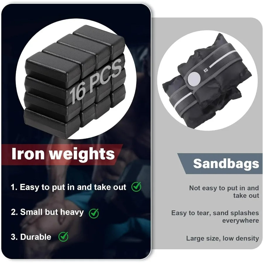 LISM Weighted Vest With Iron Sand Blocks For Training