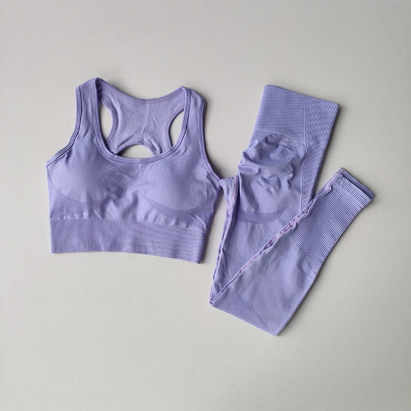 SKINOFSKIN 2-Piece Sports Bra Set For Women Yoga And Running