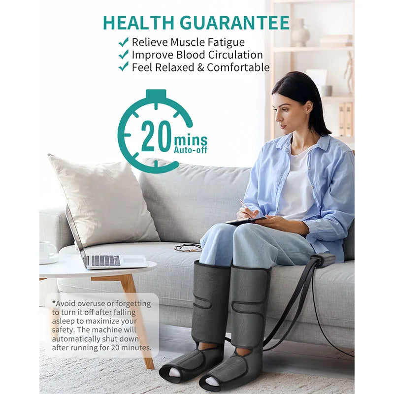 Nekteck Leg Massager Calf Wraps Air Compression for Blood Circulation