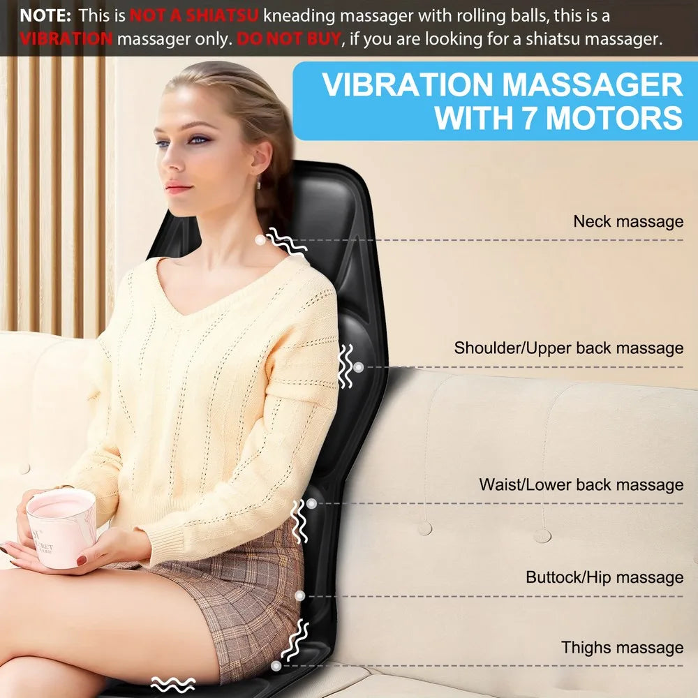 HOMEMASSA Back Massager Pad With Heat and Nine Modes