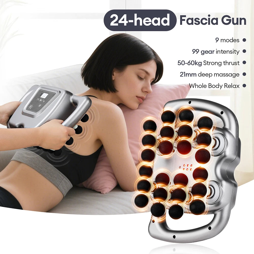 Foreverlily Fascia Gun With 9 Modes High Frequency Back Massager