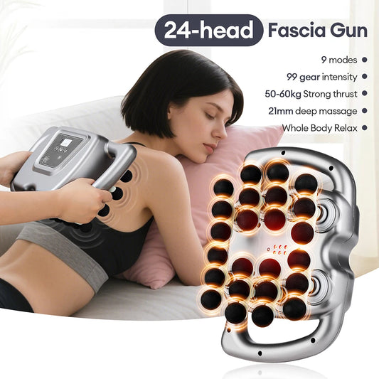 Foreverlily Fascia Gun With 9 Modes High Frequency Back Massager