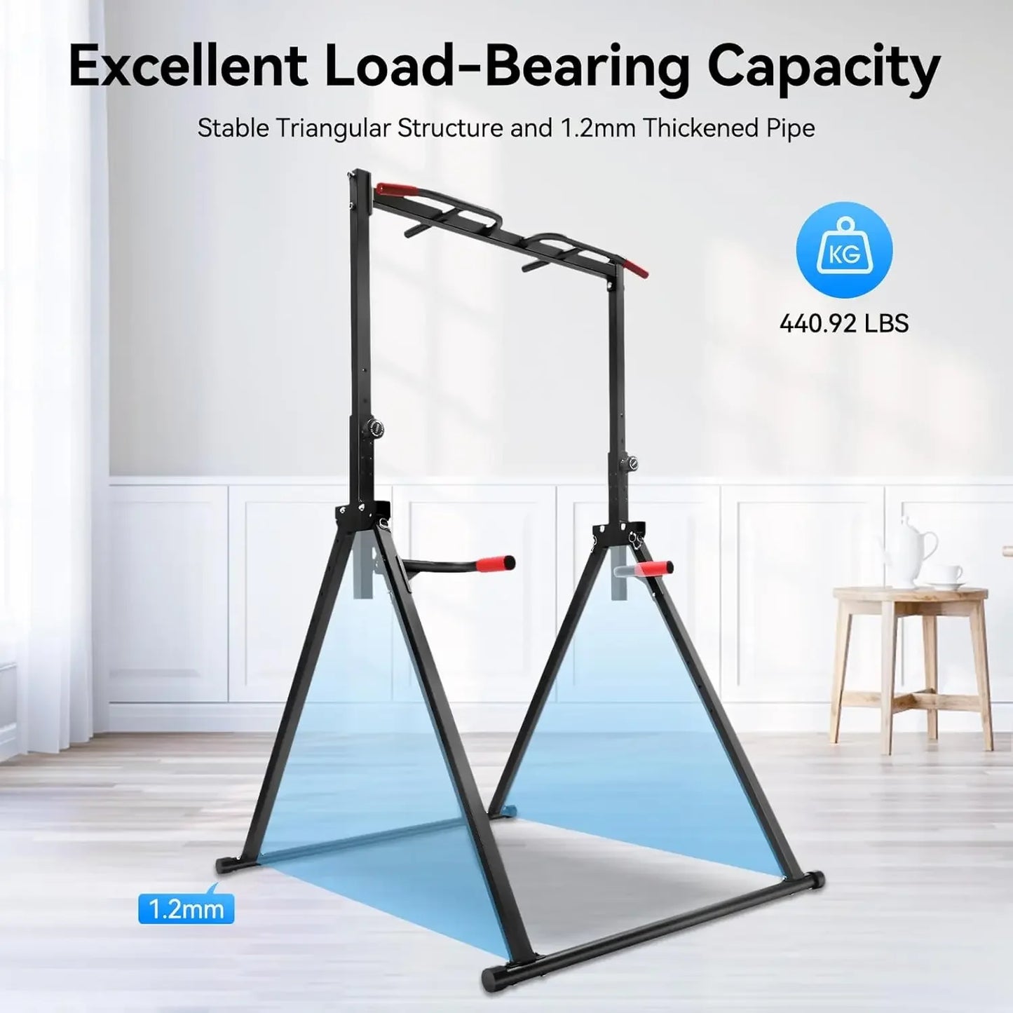 Power Tower Pull-Up Bar Dip Station For Home Gym Equipment