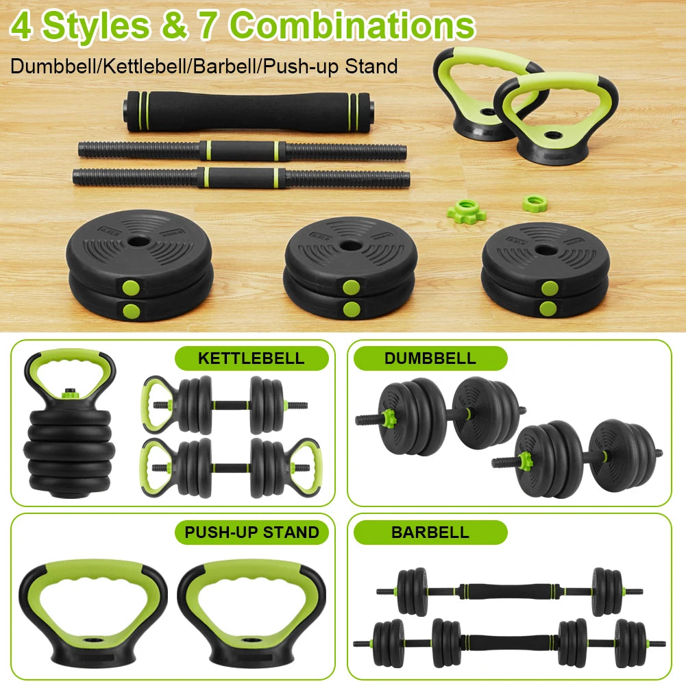 TWISTER.CK Adjustable Dumbbells 4-in-1 Home Gym Set Bundle