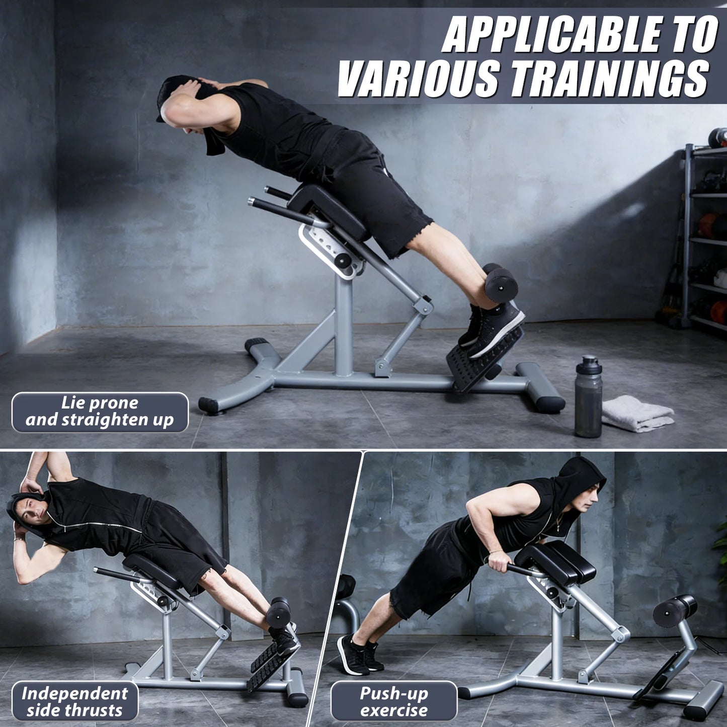 NONE Back Extension Bench Machine Glute Hamstring Abs