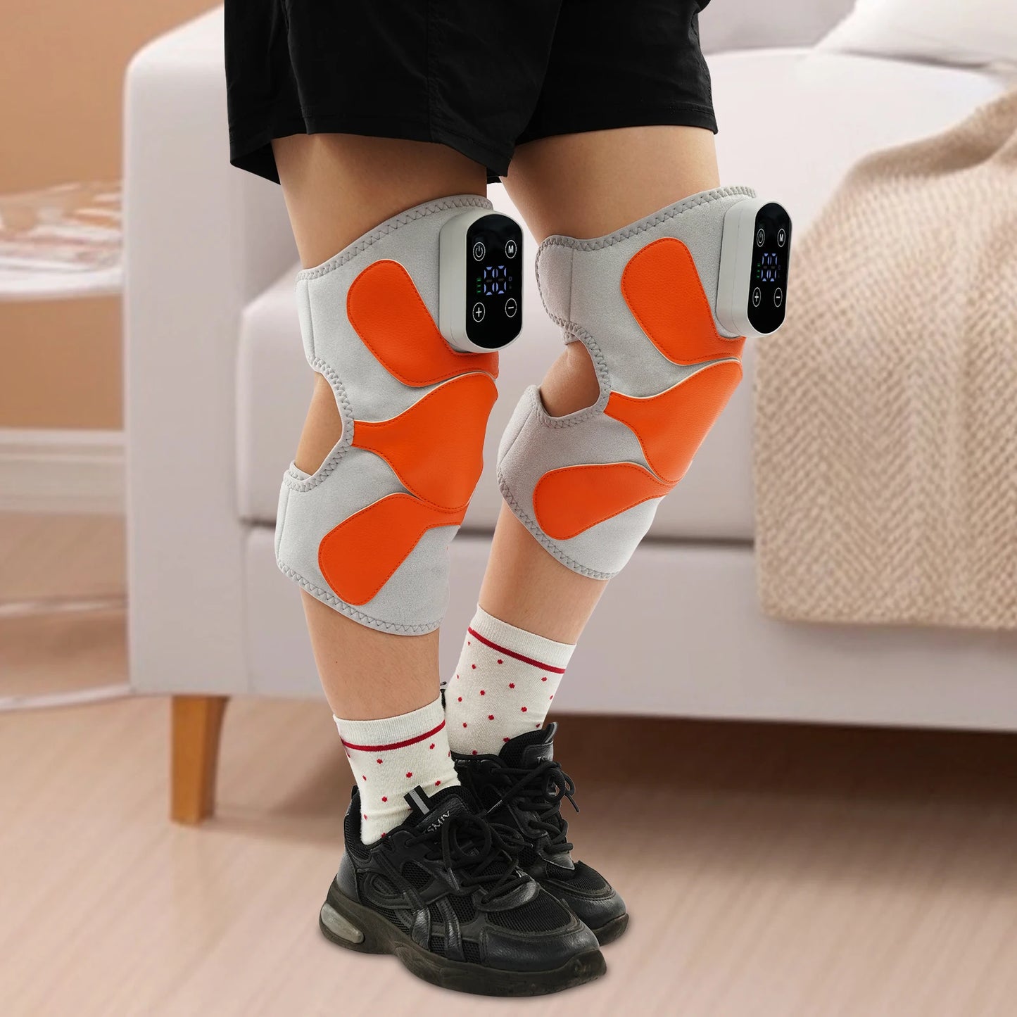 Portable Knee Massager With Heat And Vibration Digital Display