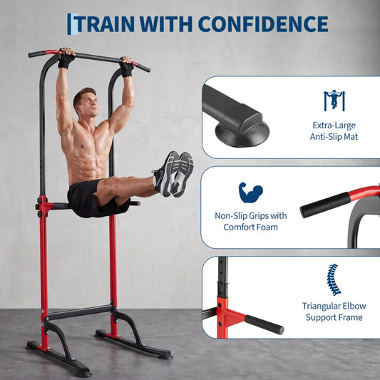 HiMISS Power Tower Pull Up Dip Station for Full Body
