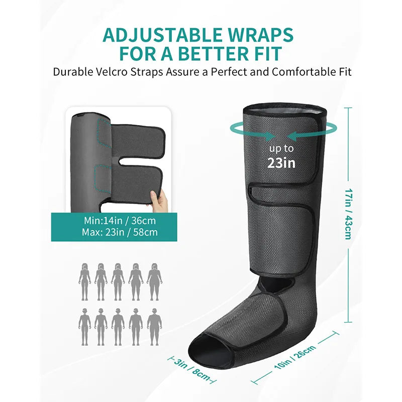 Nekteck Leg Massager Calf Wraps Air Compression for Blood Circulation