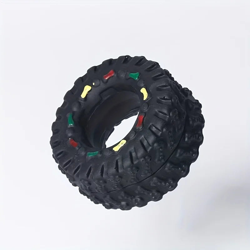 Puppy Teeth Training Toy Durable Dog Chew Wheel Interactive Sound Toy Chew-Resistant for Small Medium Dogs Pet Supplies