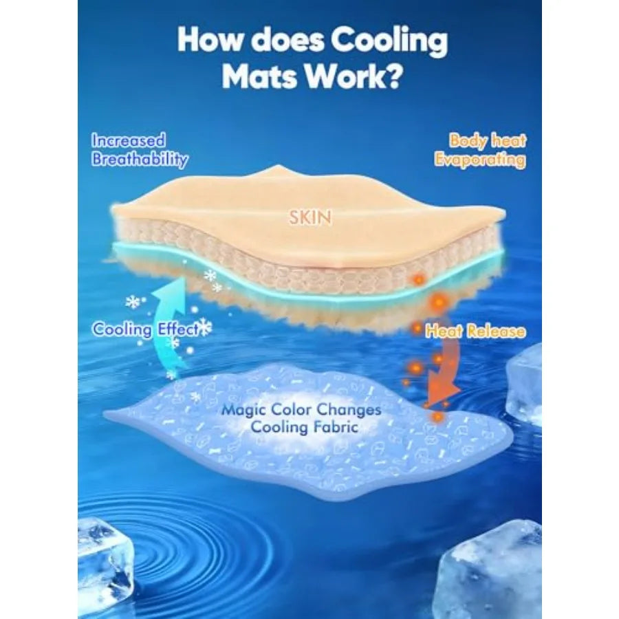 Dog Cooling Mat 2.0 Ocean Waterproof Durable Cooling Pad