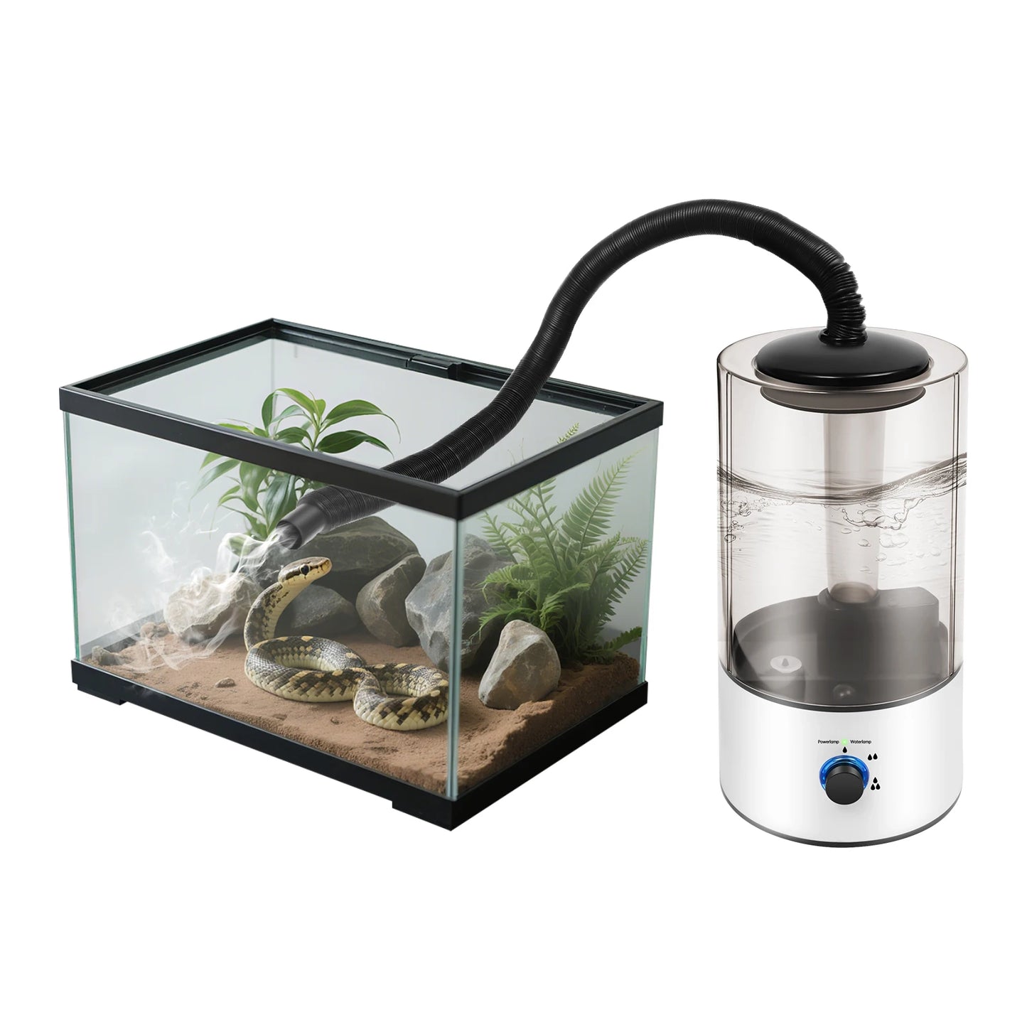 Reptile Humidifier 4L Pet Fogger 3 Adjustable Spray Terrarium Fogging Machine Gecko Tank Humidifier for Reptile Amphibian