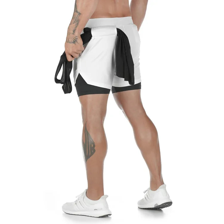 Camo Running Shorts For Men Quick Dry Gym Training Wear