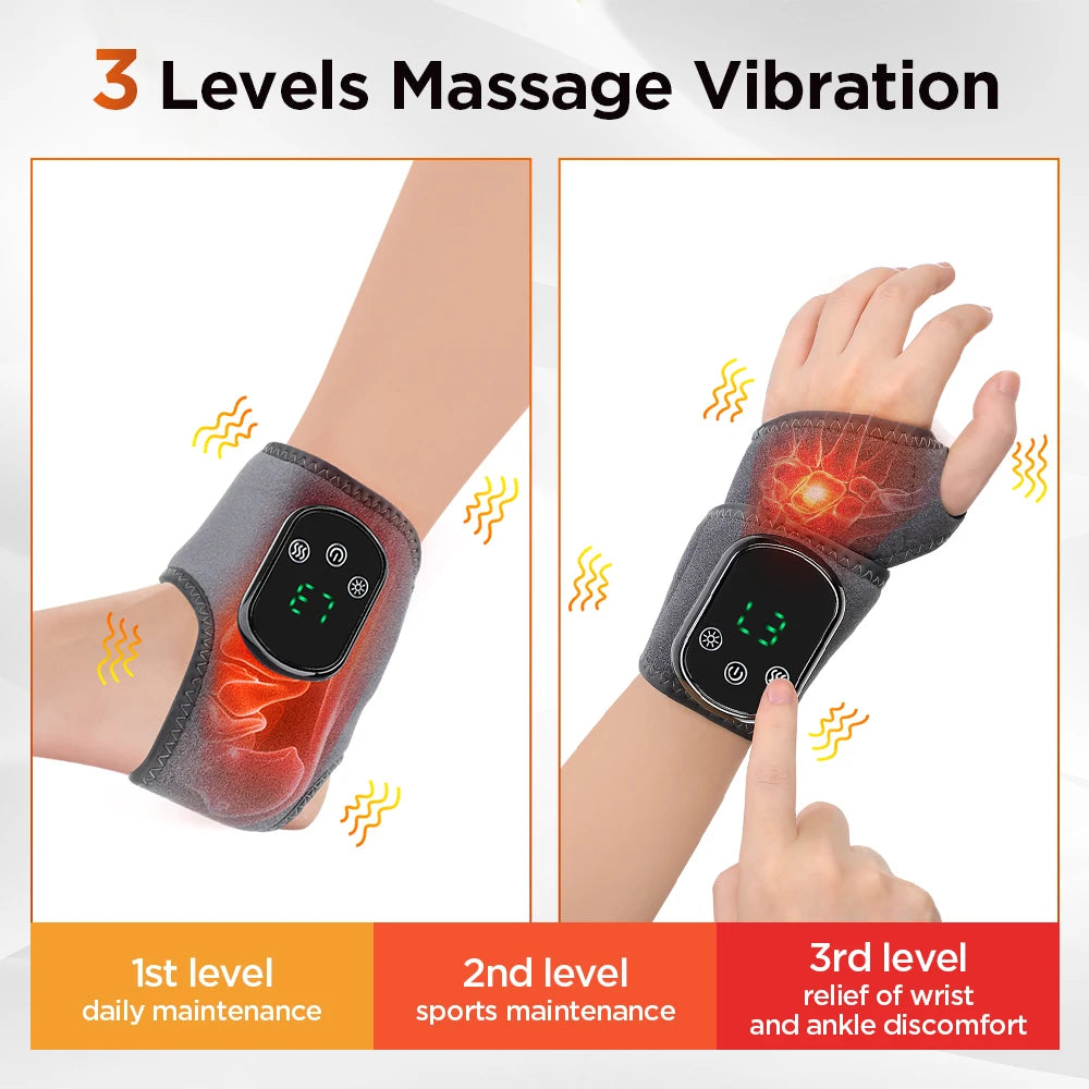 Hailicare Rechargeable Electric Ankle Massager With Heat And Vibration