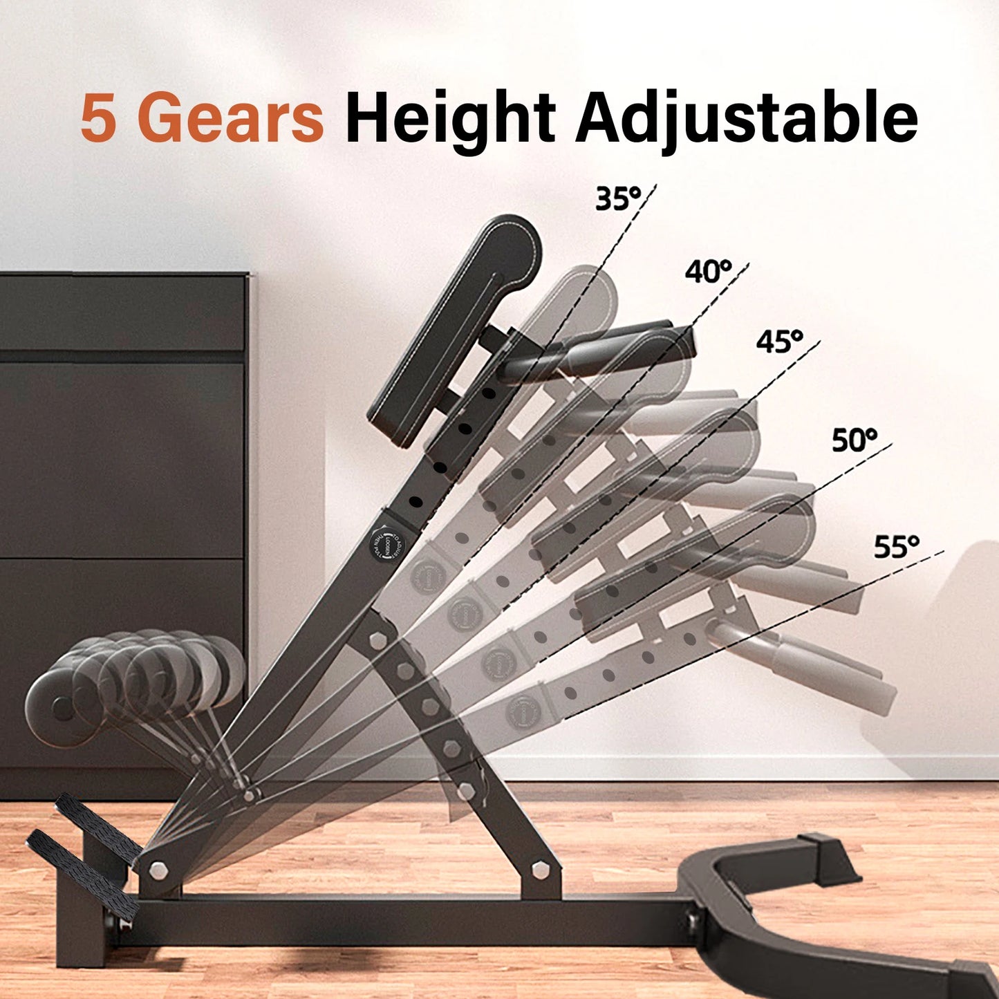 Folding Roman Chair Back Extension Bench Hyperextension For Home Gym