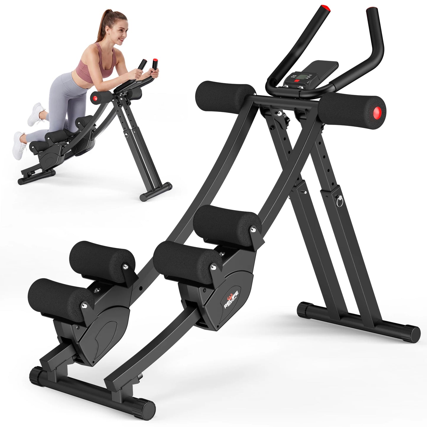 Relife Sports Dual Split-Track Ab Machine Core Trainer Home Fitness