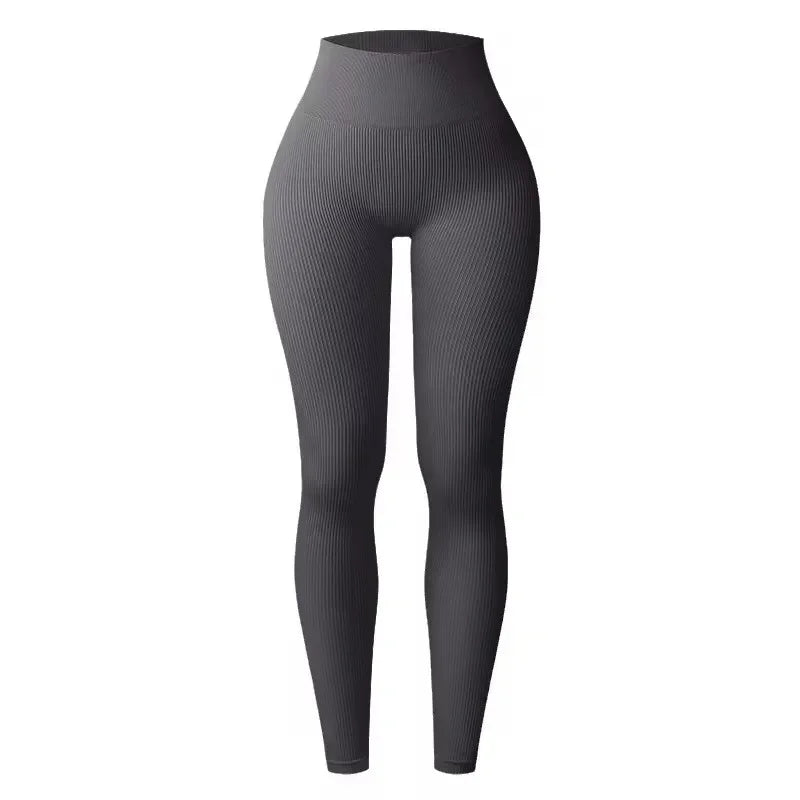 Seamless Knit Yoga Pants High Waist Leggings For Women