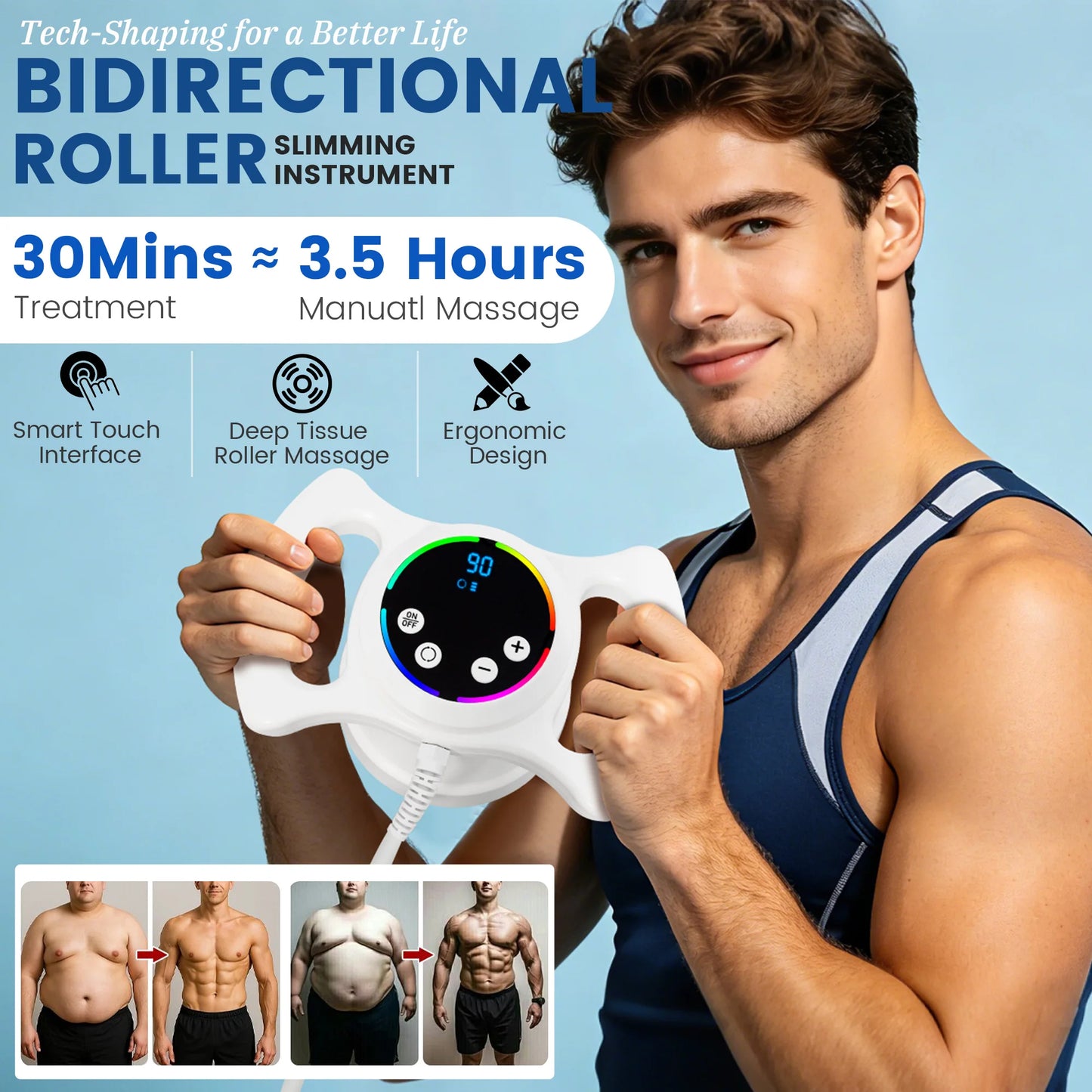 MYOSLIM Bidirectional Roller Body Sculpting Machine for Cellulite Reduction
