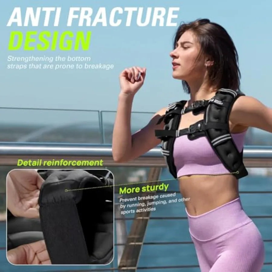 Weighted Vest Women 5 12 15 20 25 30 lb Ironsand for Walking Strength Training Running Workout