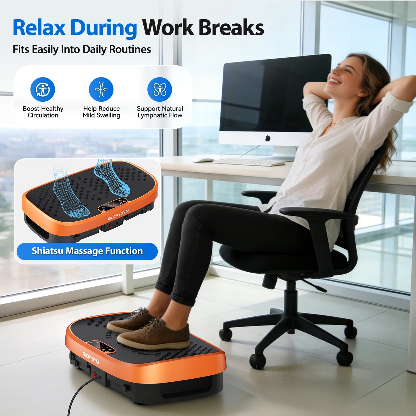 Vibration Plate Fat Burning Machine 120 Levels 330lbs Capacity