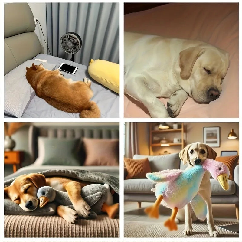 Soft Duck Plush Toy For Pets Anxiety Relief Companion