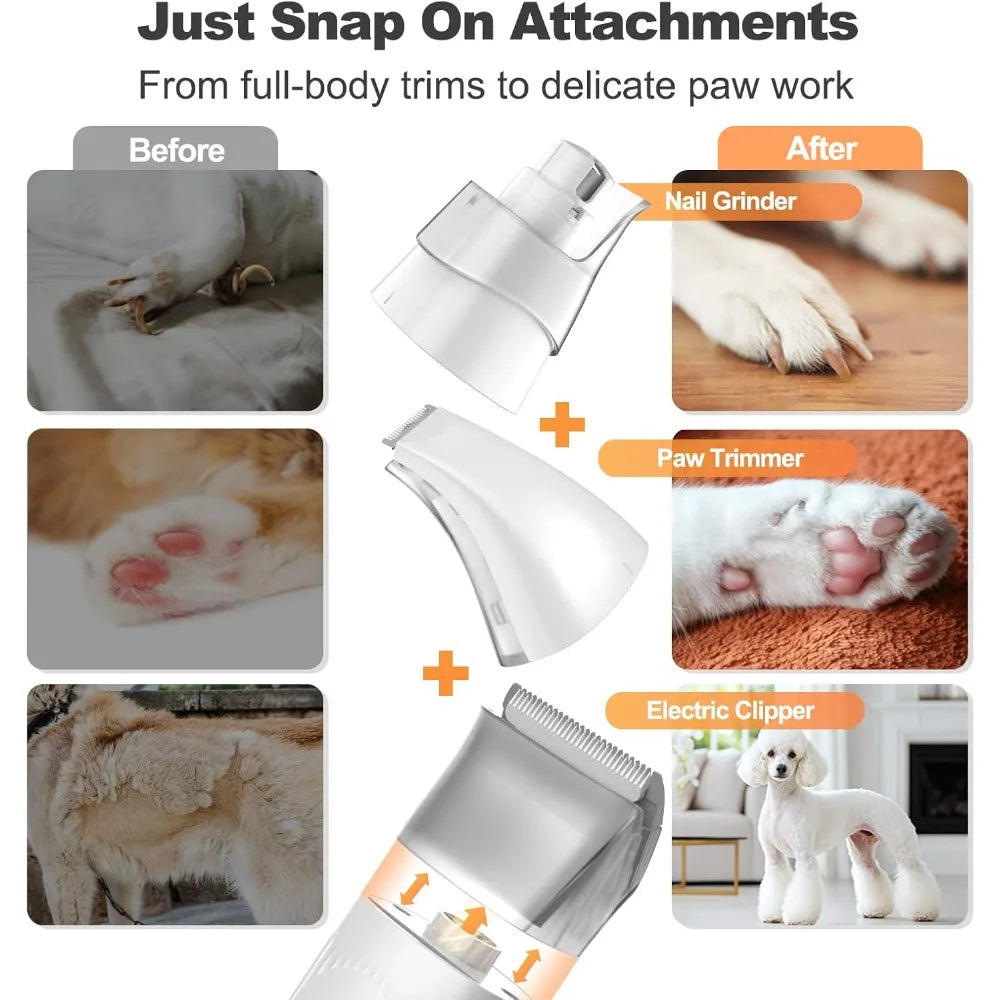 6-in-1 Dog Grooming Kit, Pet Grooming Vacuum for Shedding, Dog Hair Vacuum with Clipper Nail Trimmer