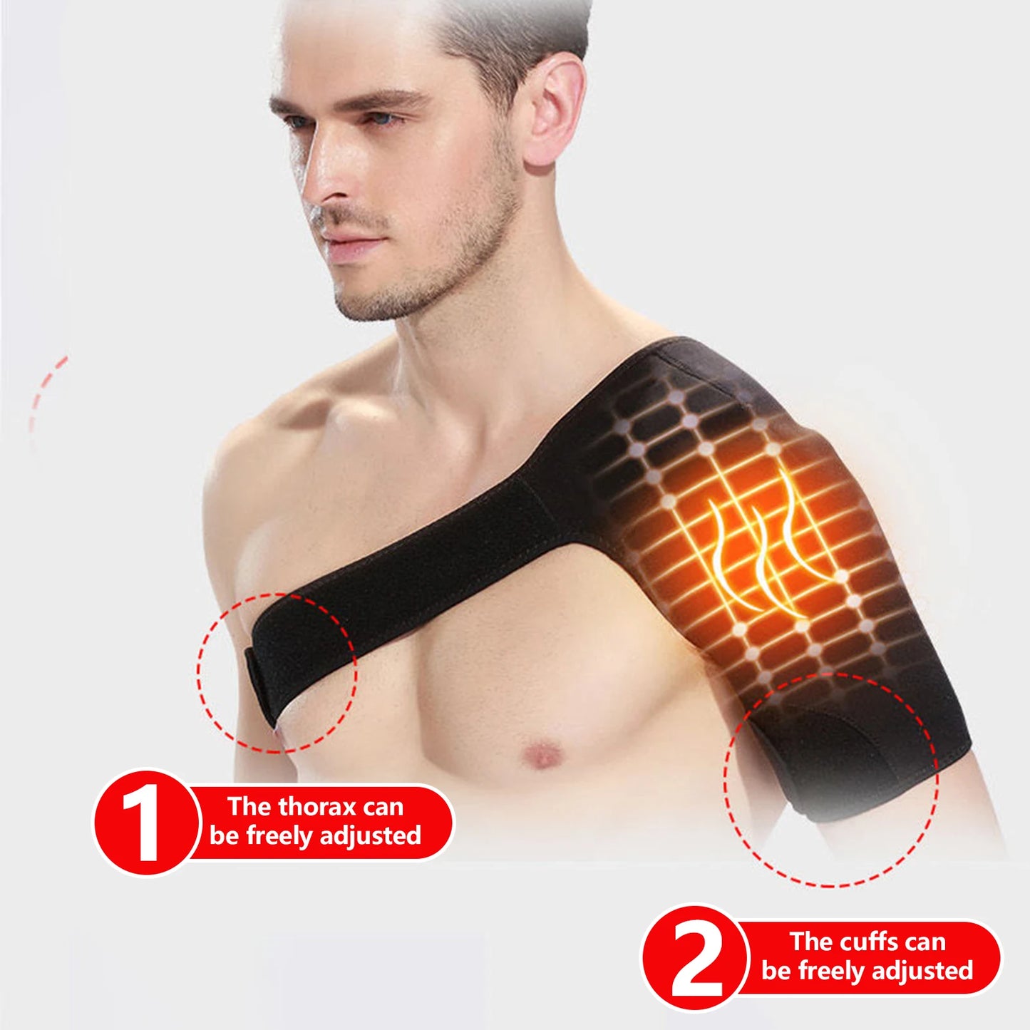 Self Heating Shoulder Strap For Cervical Pain Relief Unisex