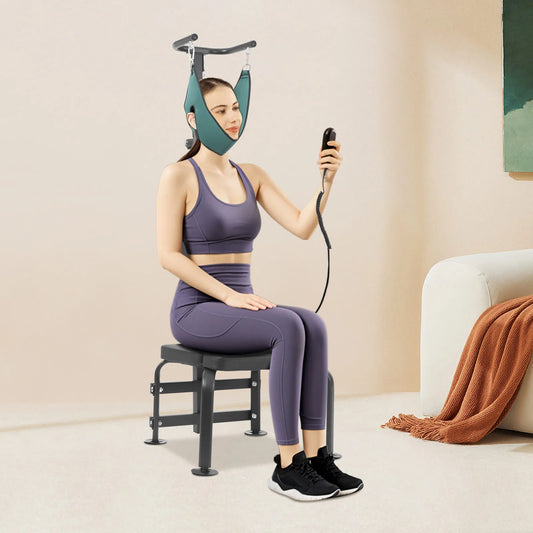 Bymaocar Electric Cervical Traction Device Neck Stretcher With Remote Control