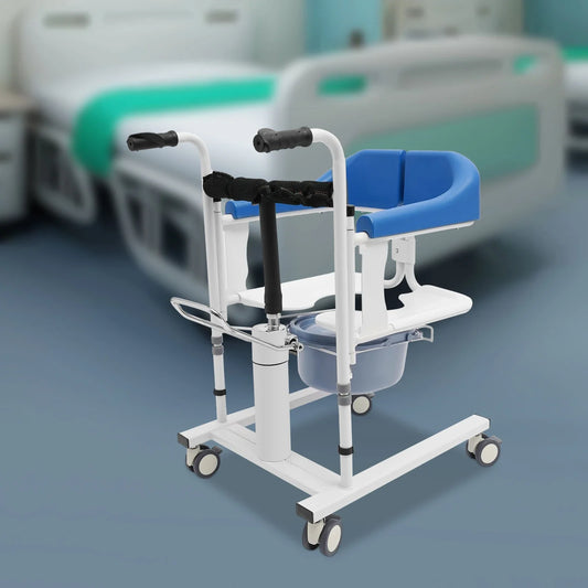 Hydraulic Patient Lifting Wheelchair for Home Transport