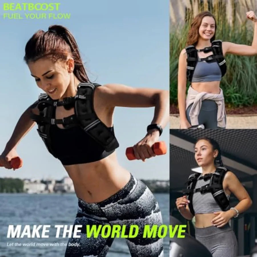 Weighted Vest Women 5 12 15 20 25 30 lb Ironsand for Walking Strength Training Running Workout