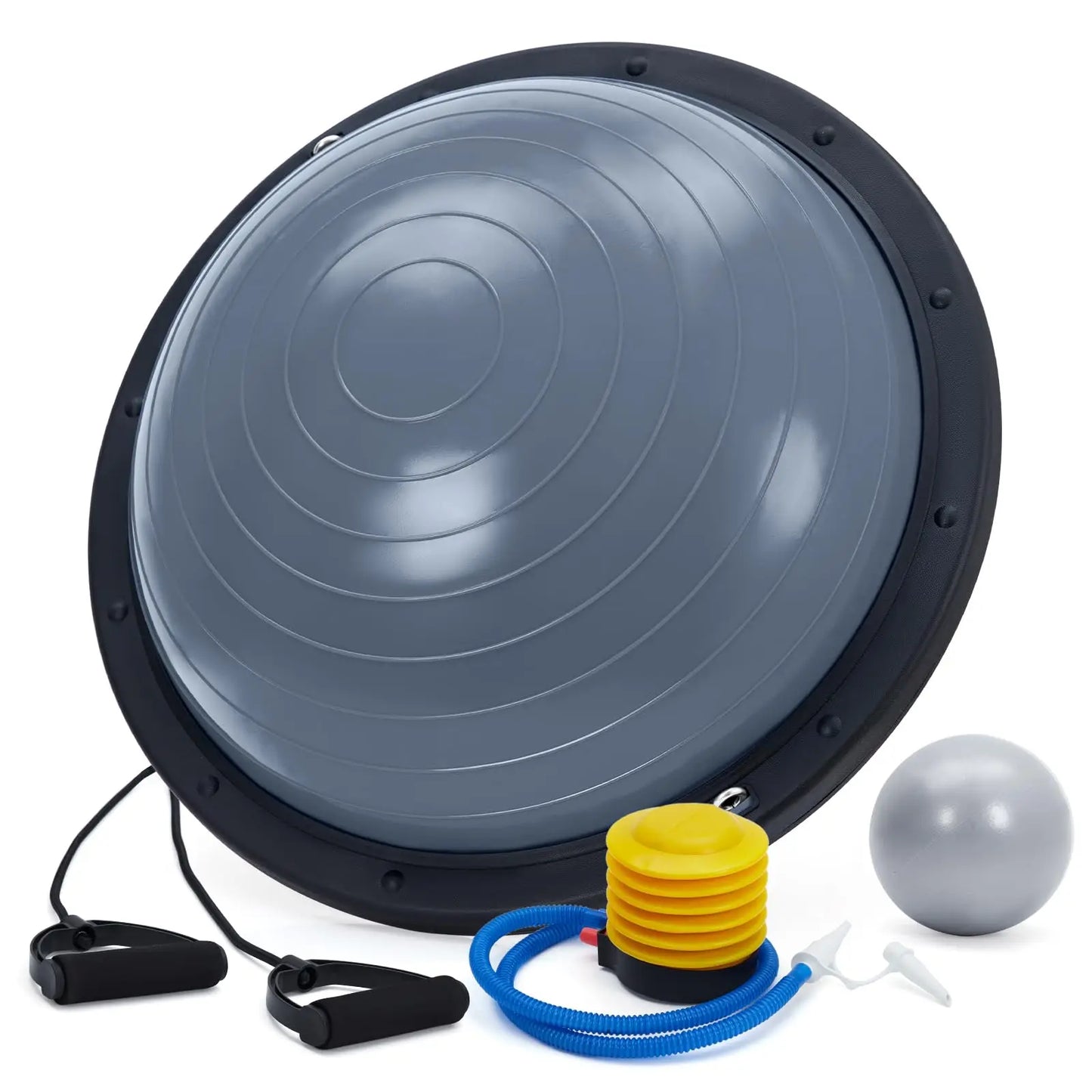 Inflatable Half Yoga Balance Ball With Nonslip Base 1600 Lbs Capacity