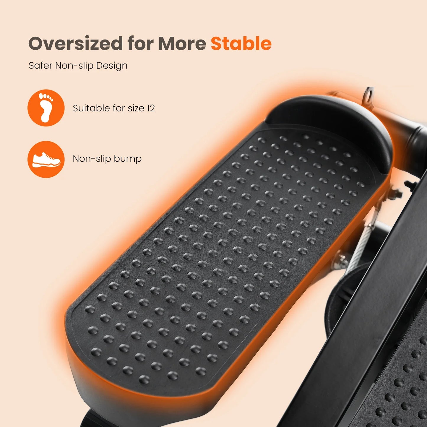 Mini Stepper With Resistance Bands For Home Cardio